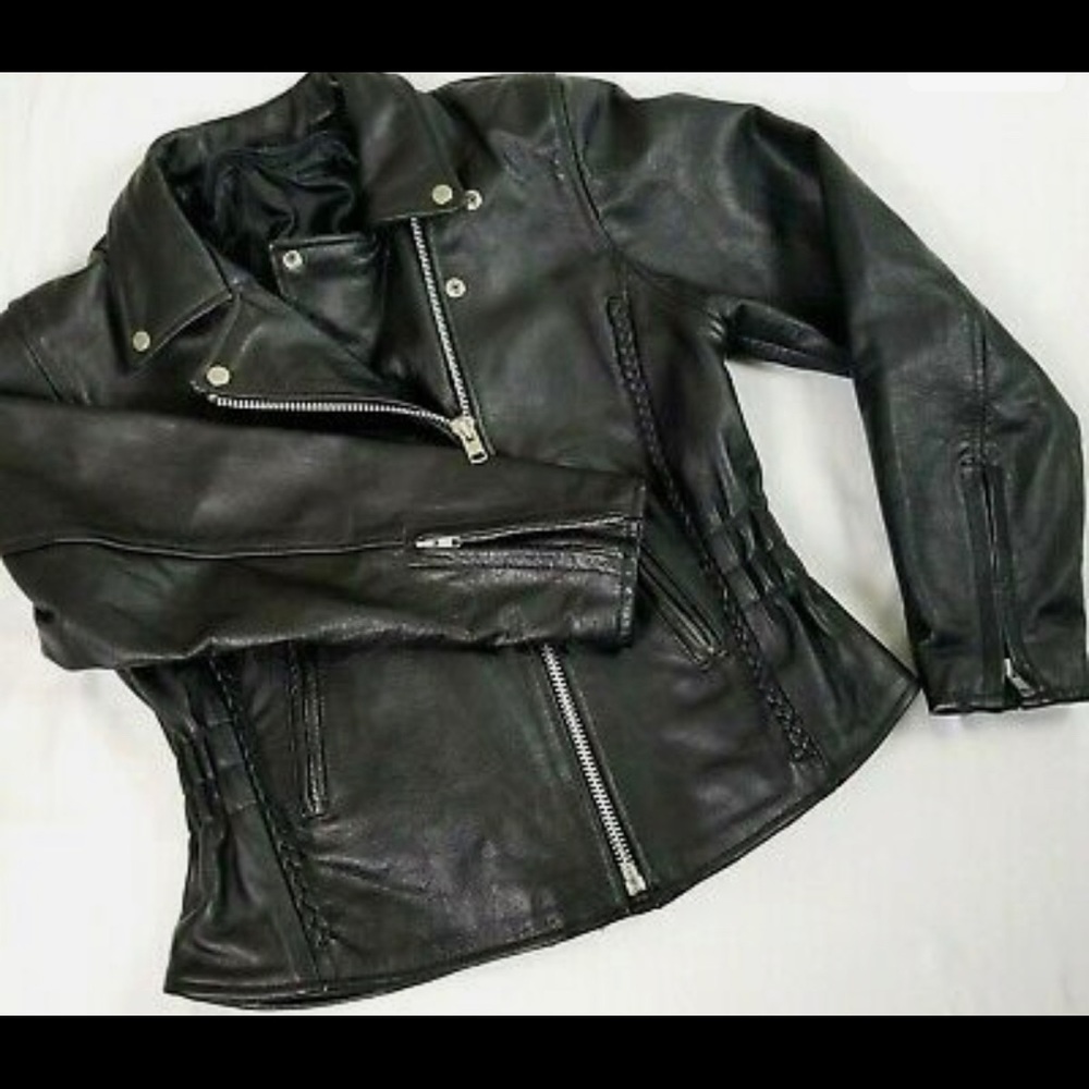 Xelelement Plus Size Real leather motorcycle jacket - 3xl